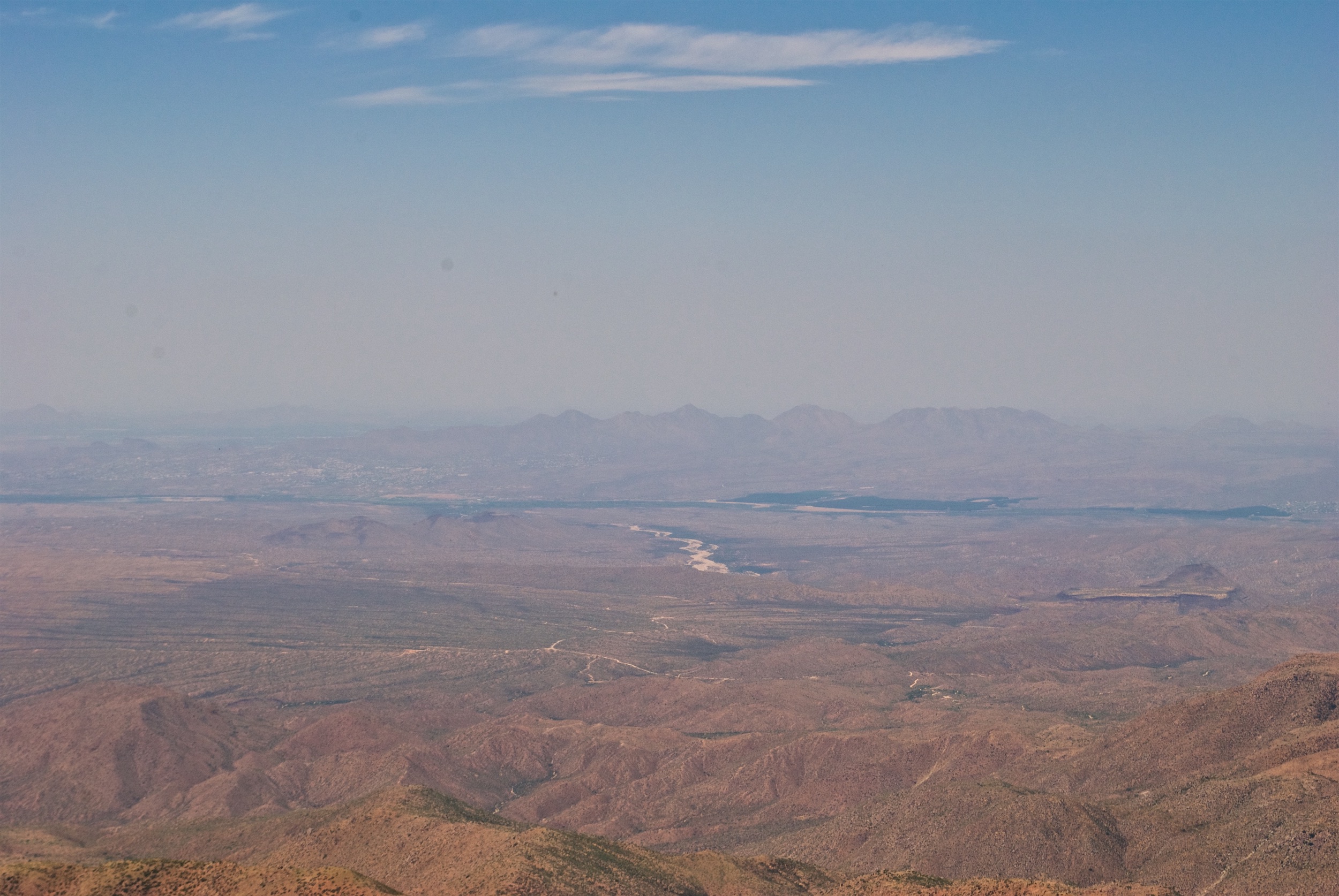 Looking back towards Phoenix from the summit of Four Peaks