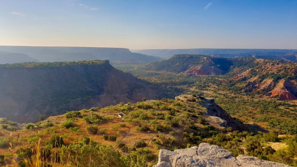 Beautiful early morning light illuminates Palo Duro Canyon