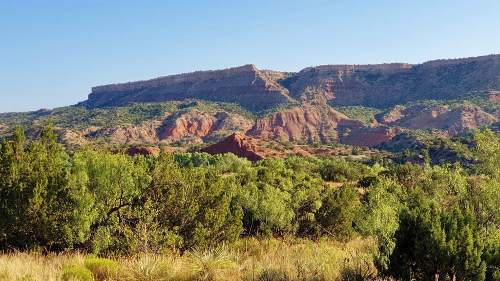 Southwestern landscapes inside the canyon