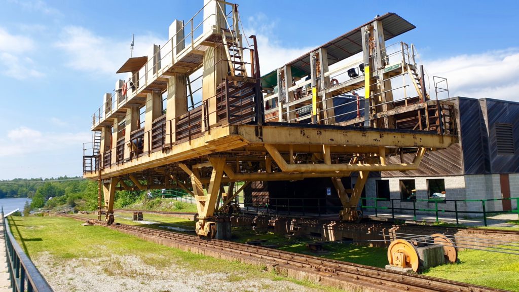 Rail car on the Big Chute Marine Railway