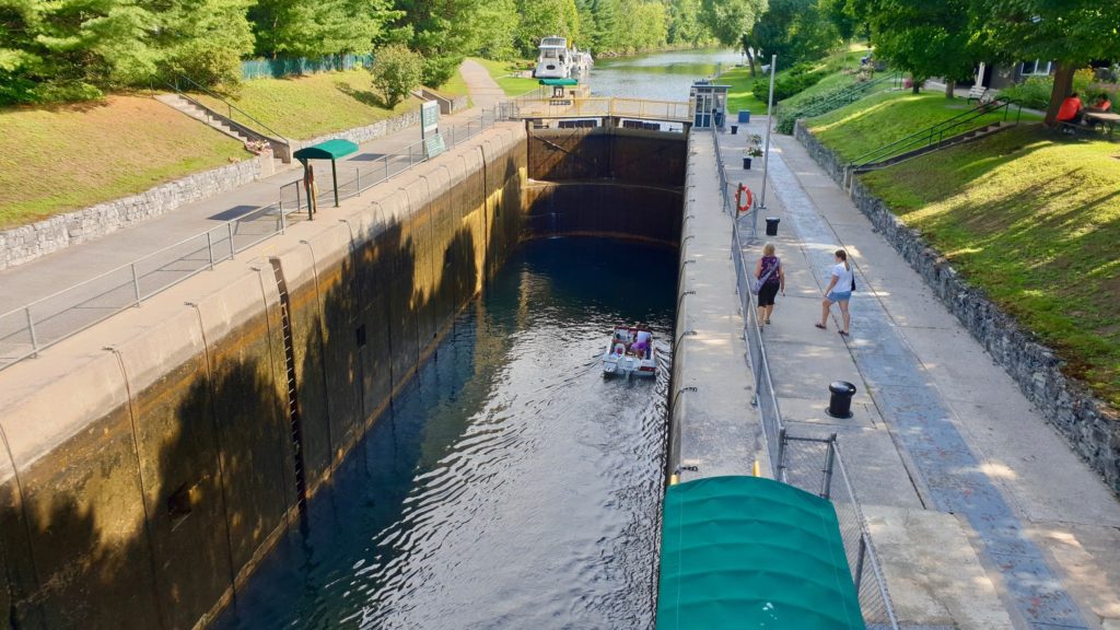 The Couchiching Lock fills up