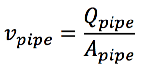 Equation for fluid velocity