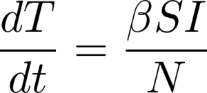 Derived equation for SIR Model dT/dt