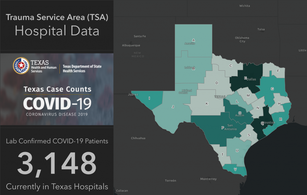 Texas Hospitalization Map