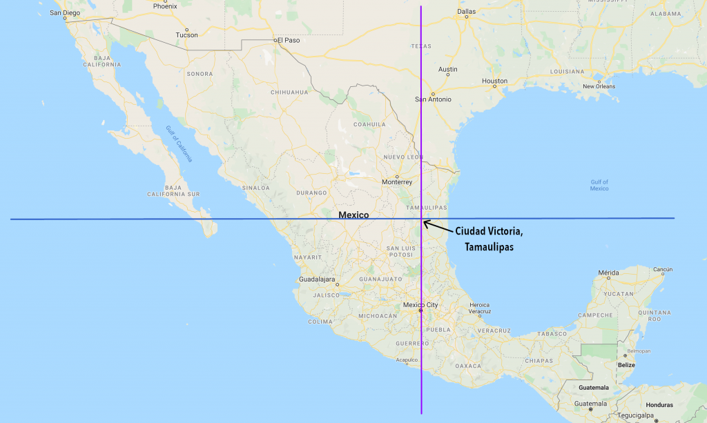 Map of Ciudad Victoria, Tamaulipas