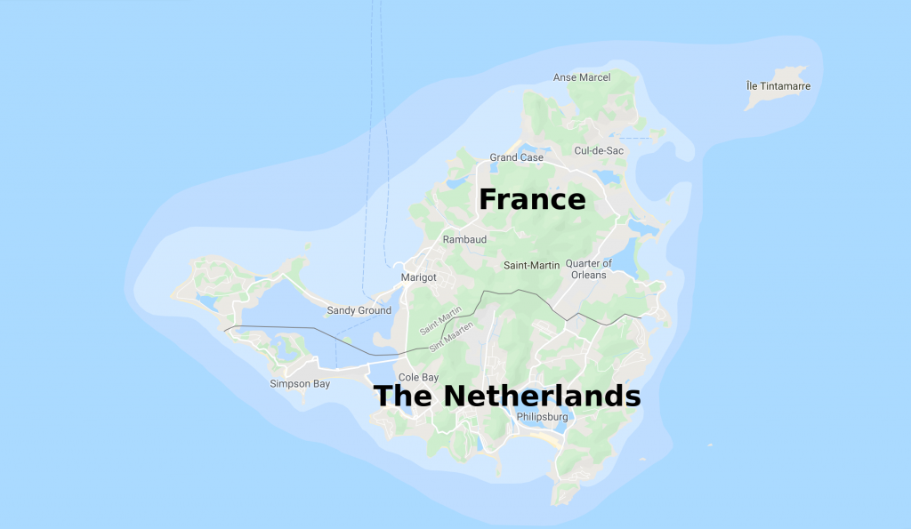 Map of France's Border with the Netherlands