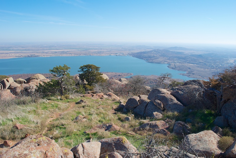 Stunning views from the summit of Mt. Scott highlight the Wichita Mountains Wildlife Refuge experience.