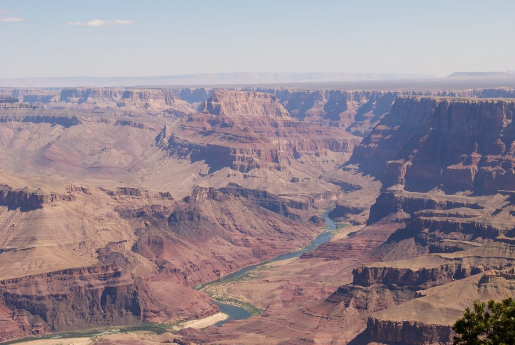 Marble Canyon and the Colorado River as seen from the Desert View Watchtower