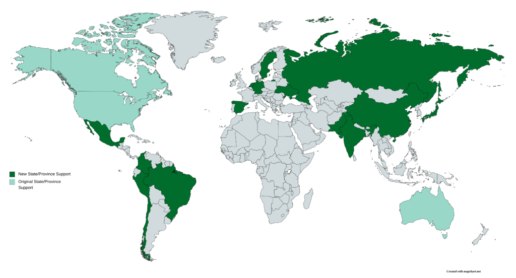 Countries you'll be able to plot by state or province on our COVID-19 dashboard