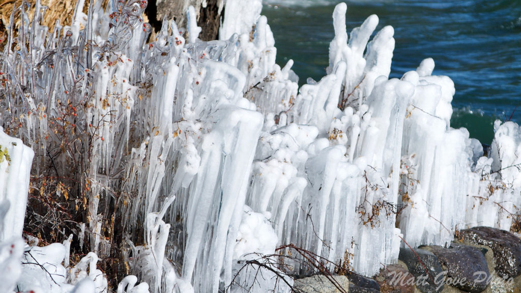 Ice formations at Lake Tahoe make for interesting abstract photography