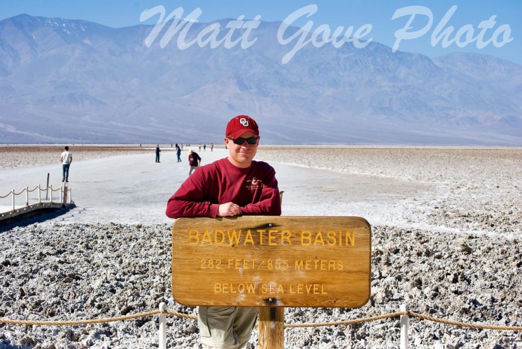 Badwater Basin photo watermarked with Python Pillow