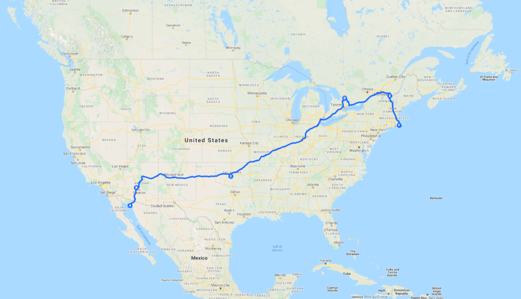 Data science and geospatial analytics helped me plan my three-country road trip in 2019.