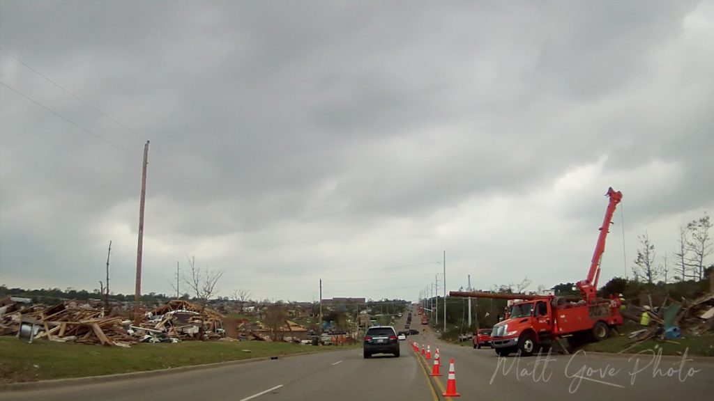 Significant tornado damage in Moore, Oklahoma in May, 2013