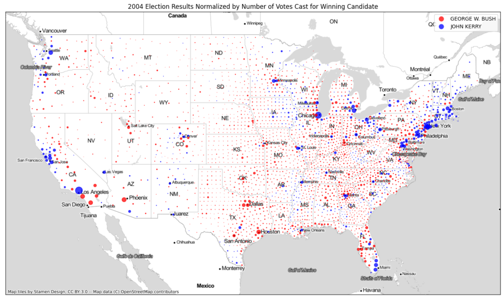 2004 Election Results Normalized by Votes Cast by the Winning Candidate fights disinformation