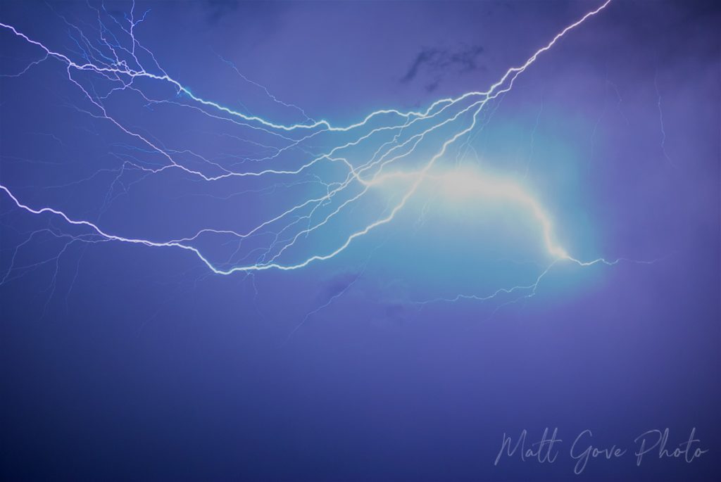 Monsoon lightning in Maricopa County, Arizona in 2018