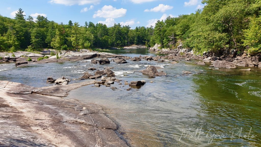 A warm summer day on a river in Ontario's cottage country