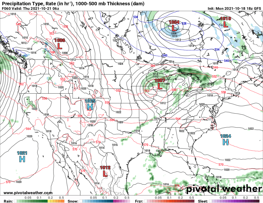 Surface Pressure and Precipitation weather forecasting for the United States from the GFS Model